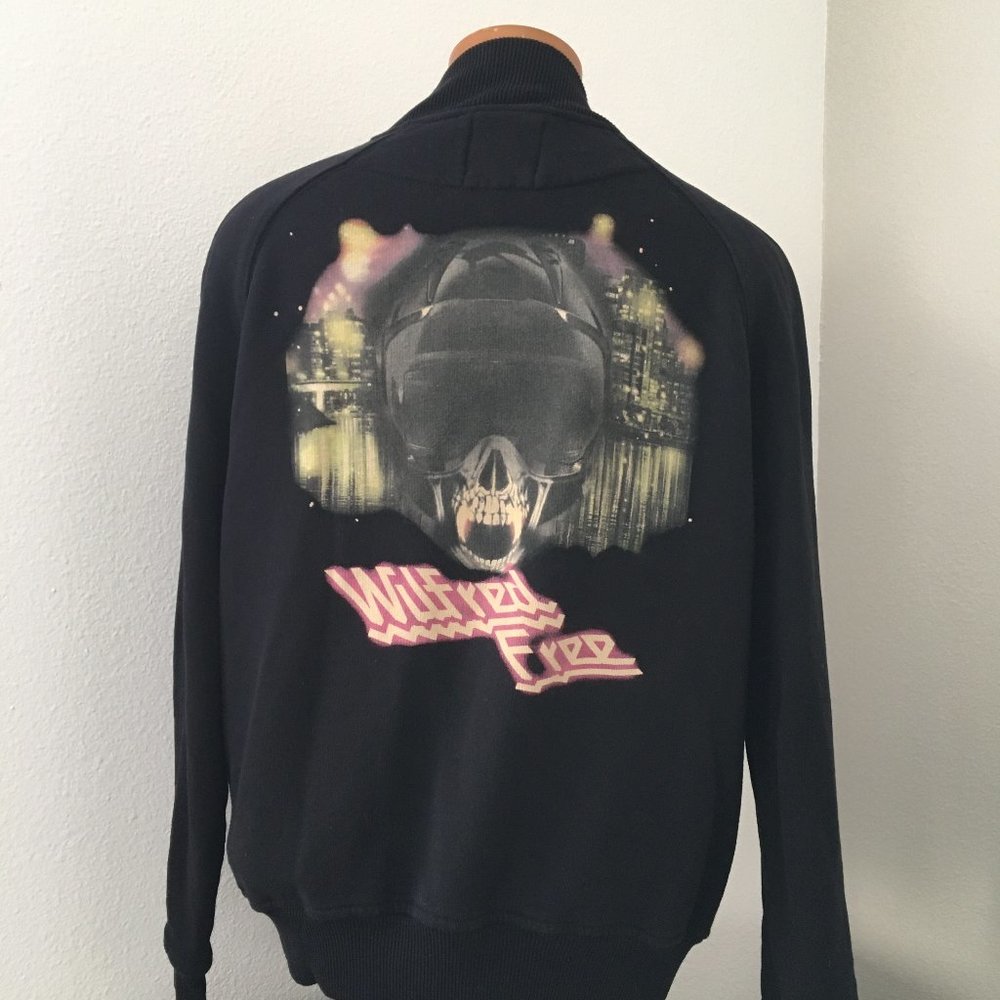 Wilfred Free Black Zip-up with Skeleton Design